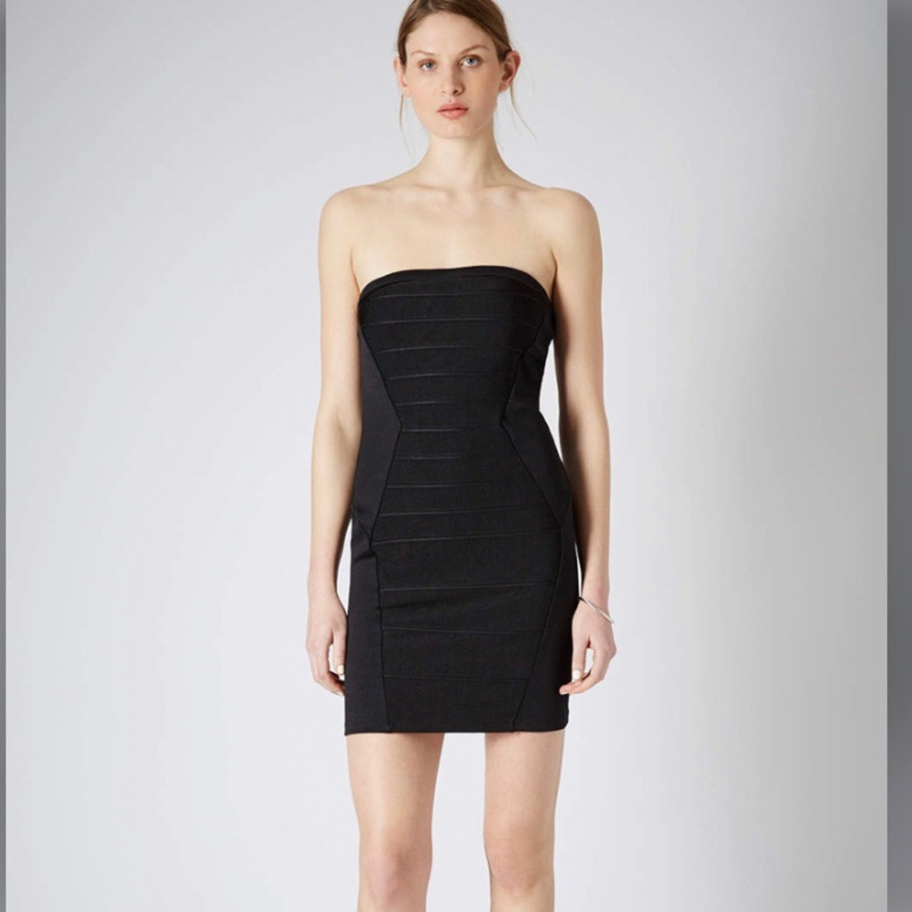 Topshop strapless bandeau dress